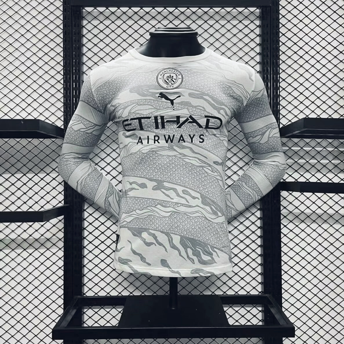 Manchester City 2024 Chinese New Year Pre-match Long Sleeve Jersey - Player Version - ManixJersey