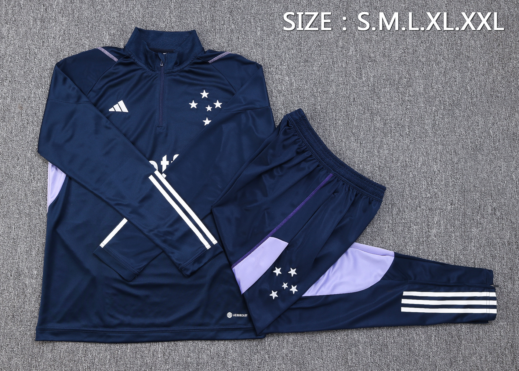 Cruzeiro Esporte Clube 23-24 Long Sleeve Training Set -Royal Blue - ManixJersey