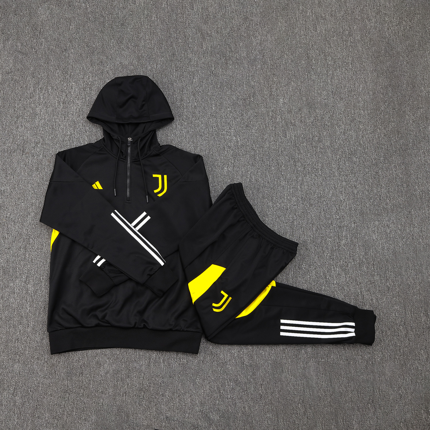 Juventus 23-24 Men's Training Hoodie + Pants - Black - ManixJersey