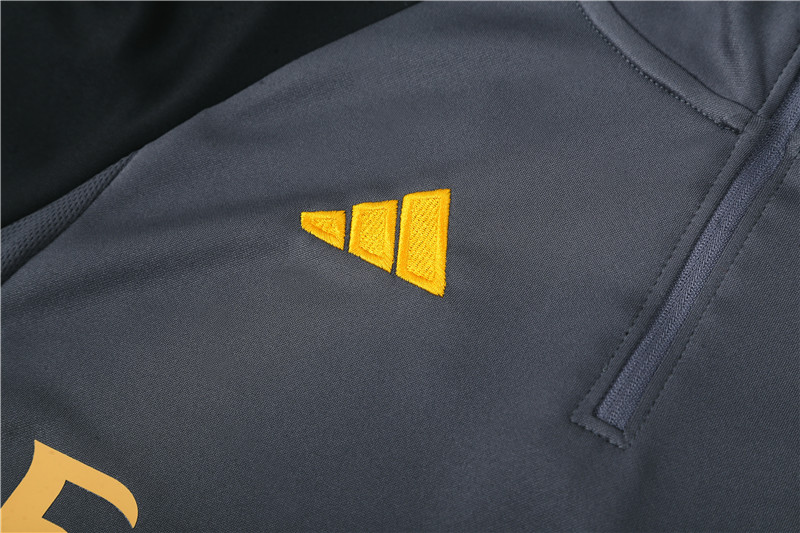 Real Madrid 23-24 Long Sleeve Training Set -Dark Grey - ManixJersey