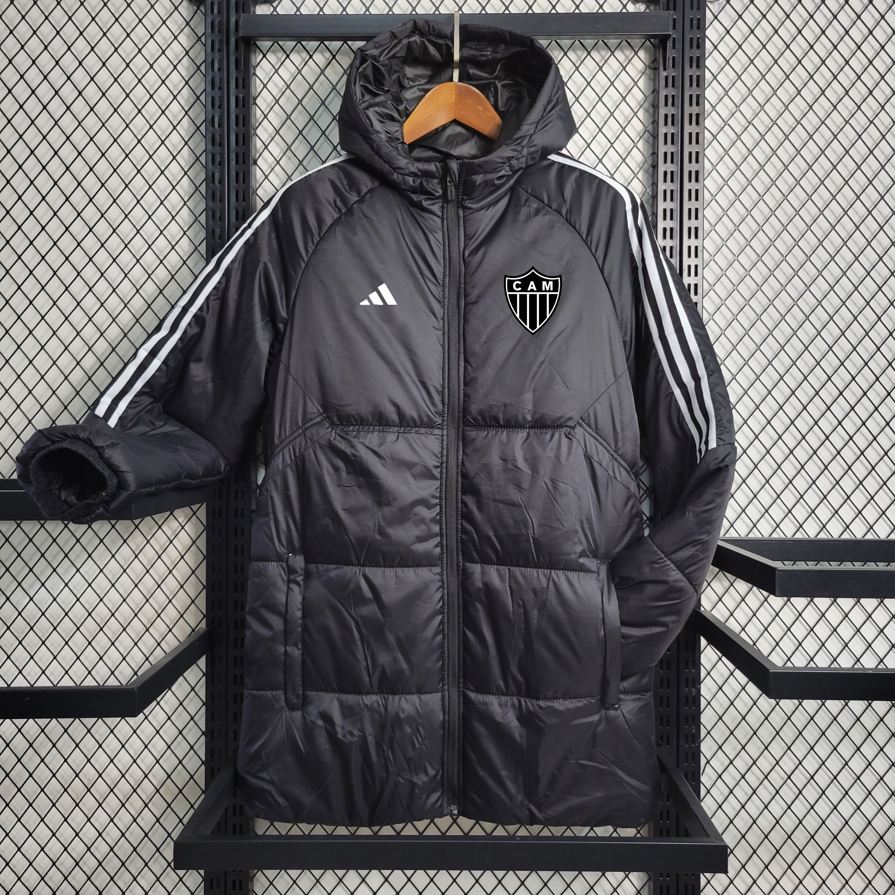 Atletico Mineiro 23-24 Men's Hooded Thermal Cotton Jacket - Black - ManixJersey