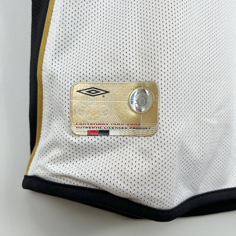 Manchester United Retro 01-02 100th Anniversary Special Edition Jersey - White - ManixJersey