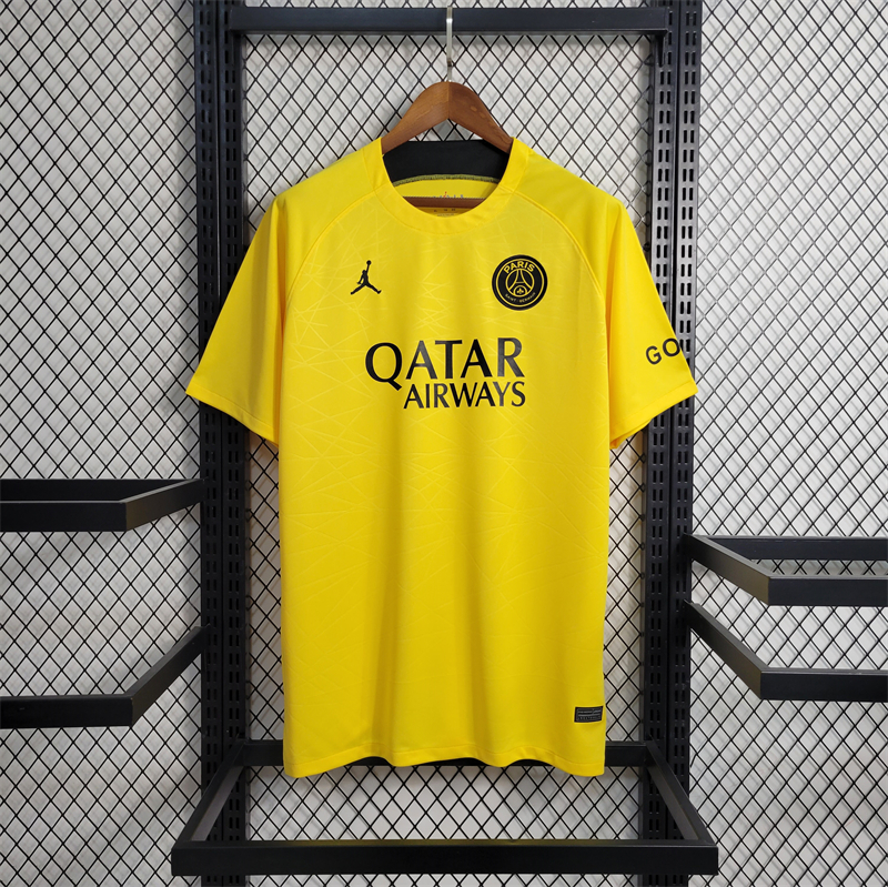 Paris Saint-Germain PSG 23-24 Yellow Training Jersey Football - Fans Version - ManixJersey