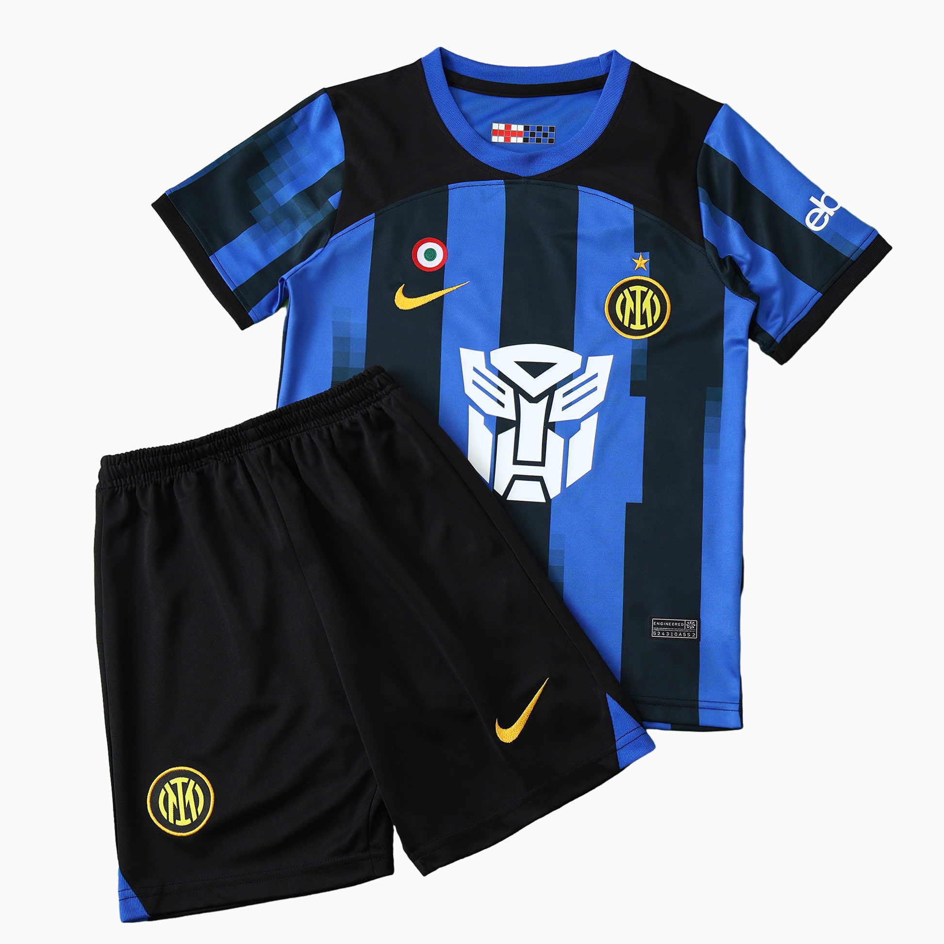 Inter Milan 23-24 Home Stadium Transformers Edition Kids Kit - ManixJersey