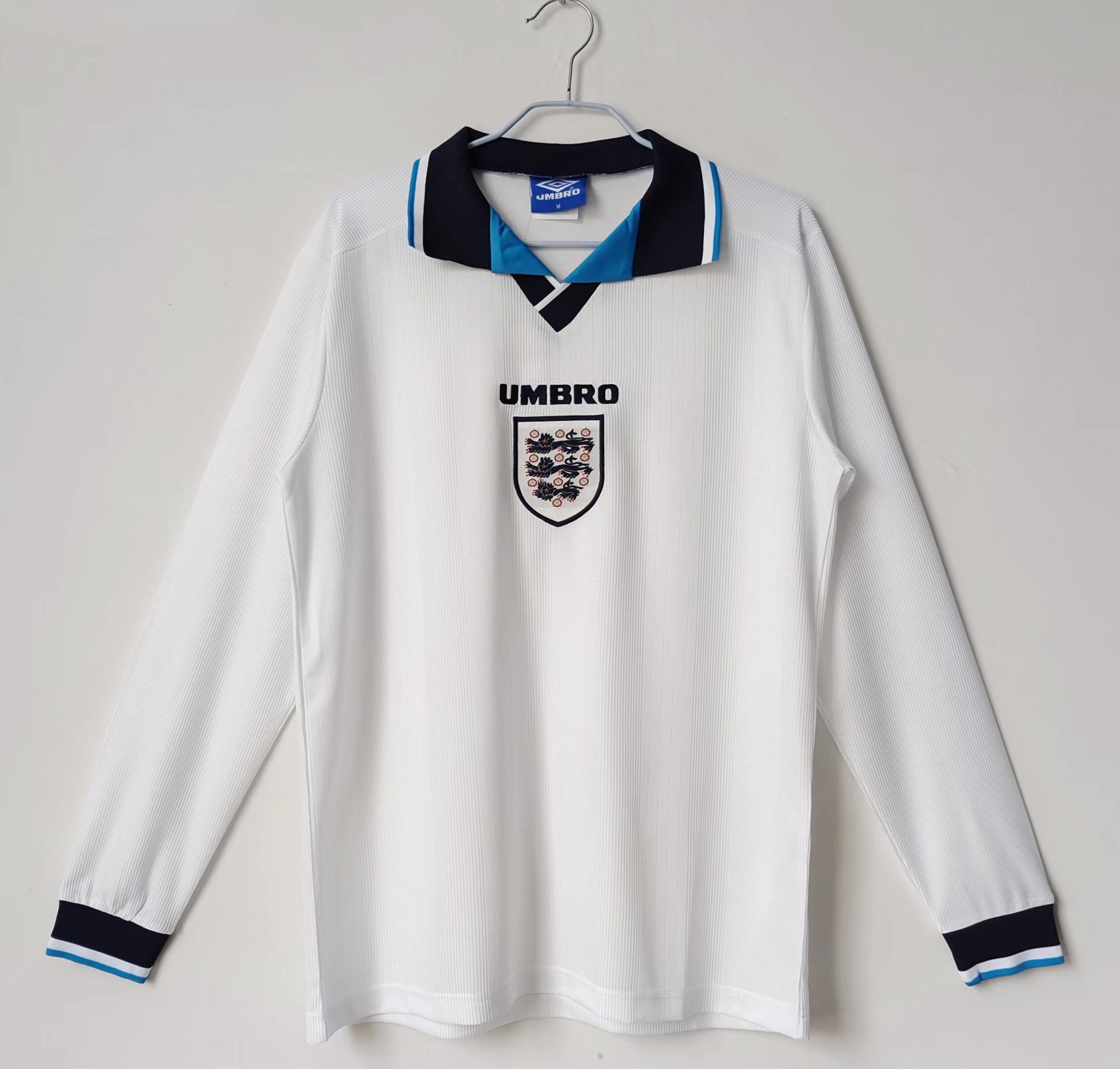 Retro England 1996 Home Stadium Long Sleeve Jersey - ManixJersey