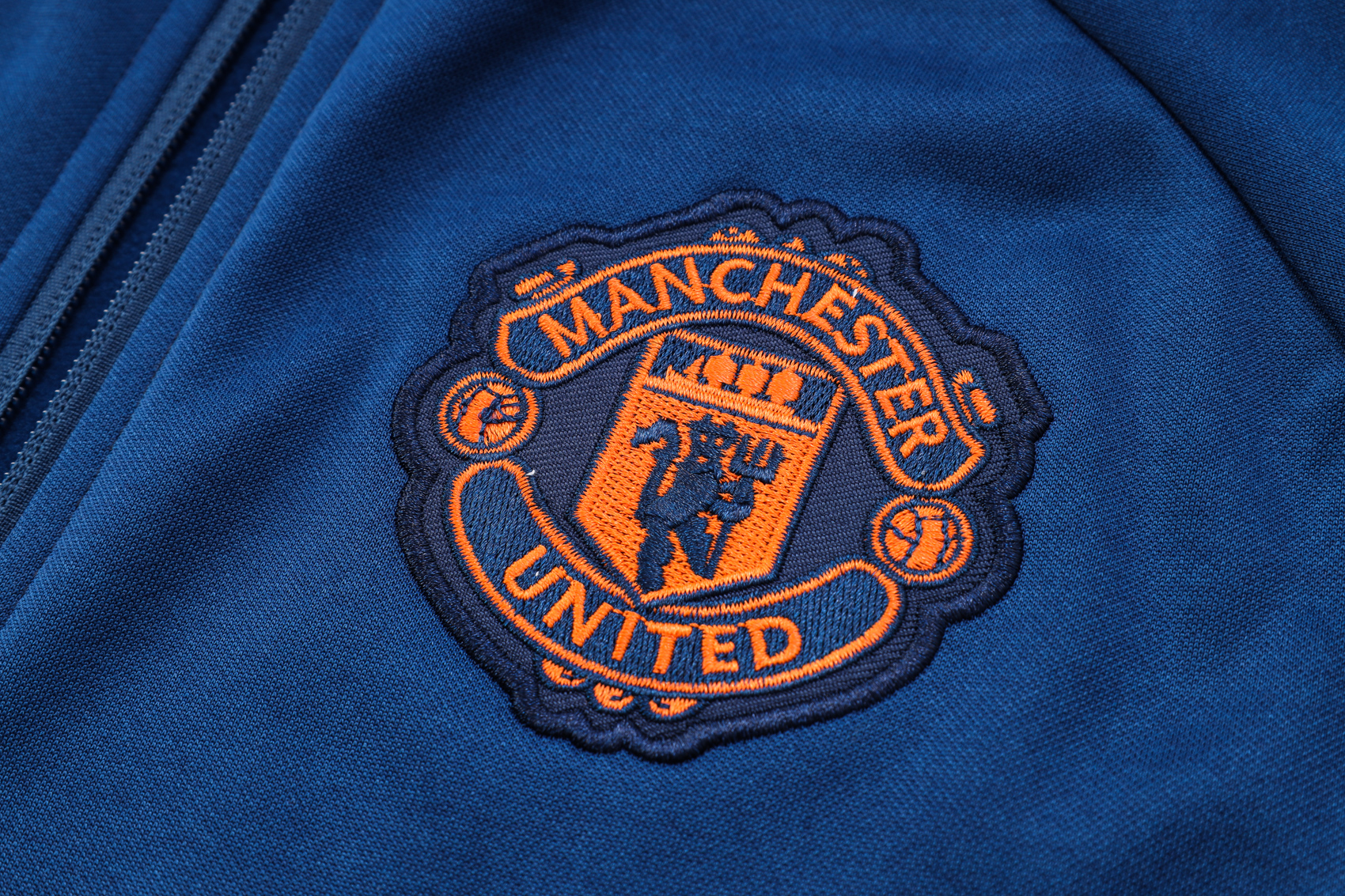 Manchester United 23-24 Hoodie Jacket Training Tracksuit -Blue - ManixJersey