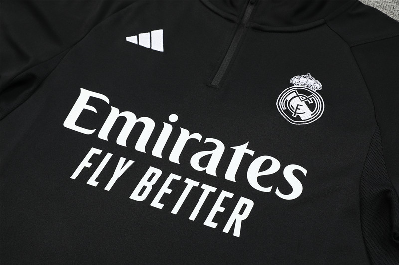 Real Madrid 23-24 Long Sleeve Training Set - Black - ManixJersey
