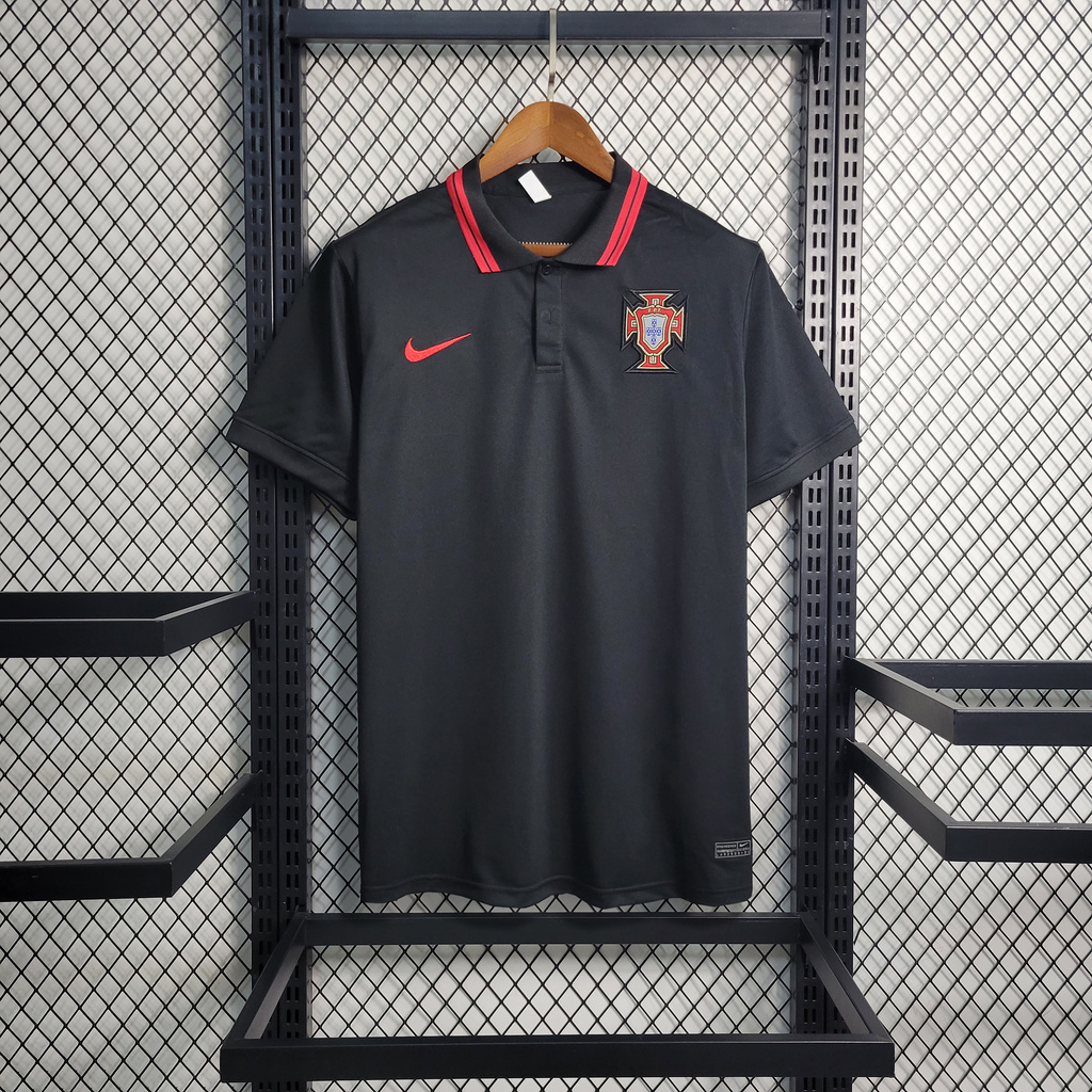 Portugal 23-24 Black Polo Shirt - ManixJersey