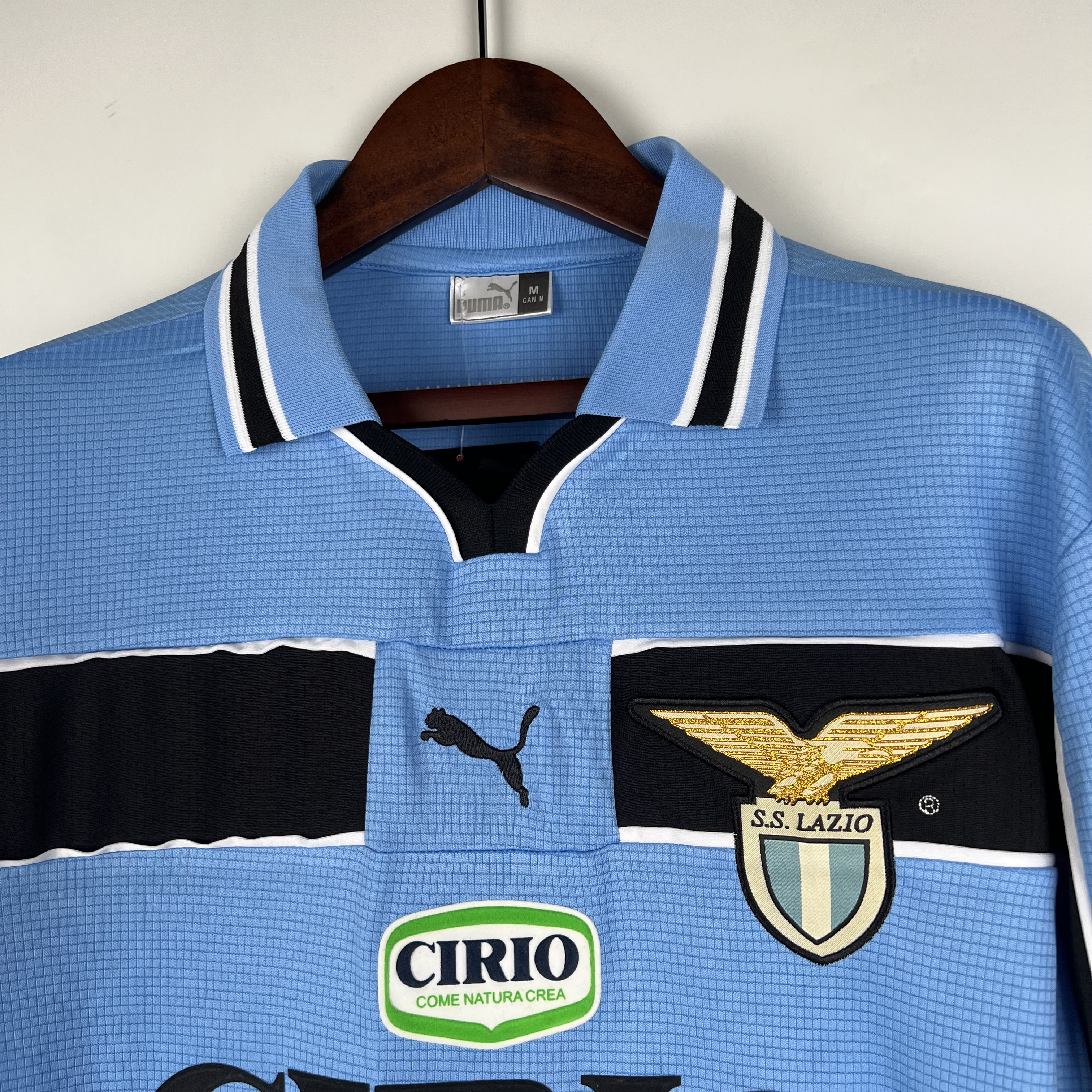 Retro Lazio 1998-00 Home Stadium Long Sleeve Jersey - ManixJersey