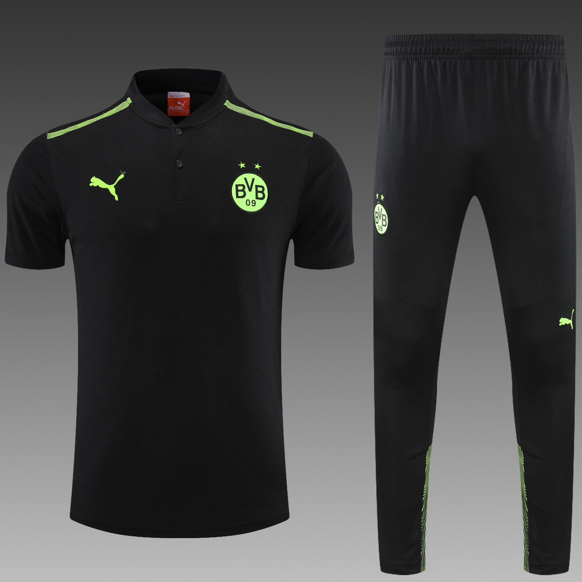 Dortmund POLO Black Short Sleeve Suit - ManixJersey