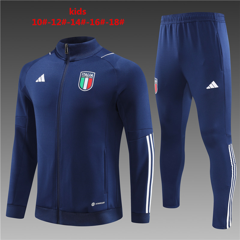 Italy 23-24 Kids Jacket Training Tracksuit -Royal Blue - ManixJersey