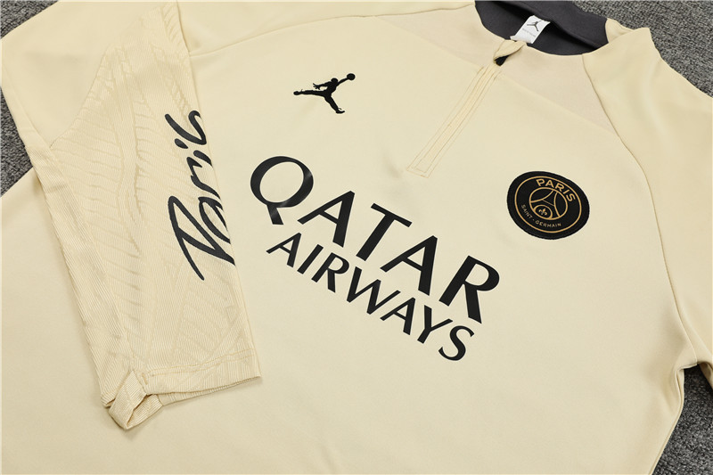 Paris Saint-Germain PSG 23-24 Long Sleeve Training Set -Beige - ManixJersey