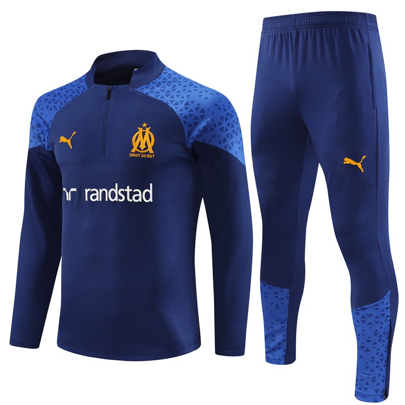 Marseille 23-24 Long Sleeve Training Set -Royal Rlue - ManixJersey