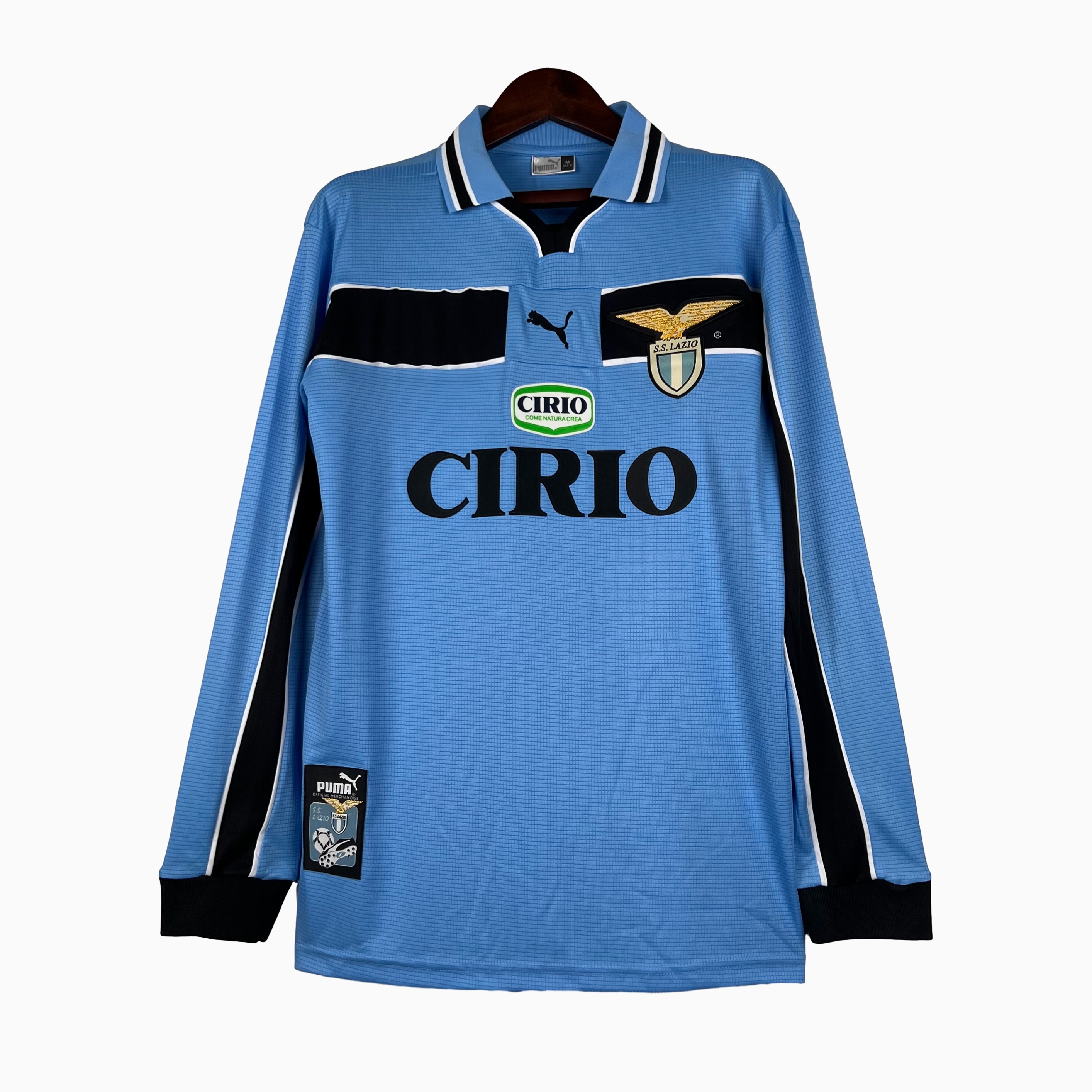 Retro Lazio 1998-00 Home Stadium Long Sleeve Jersey - ManixJersey