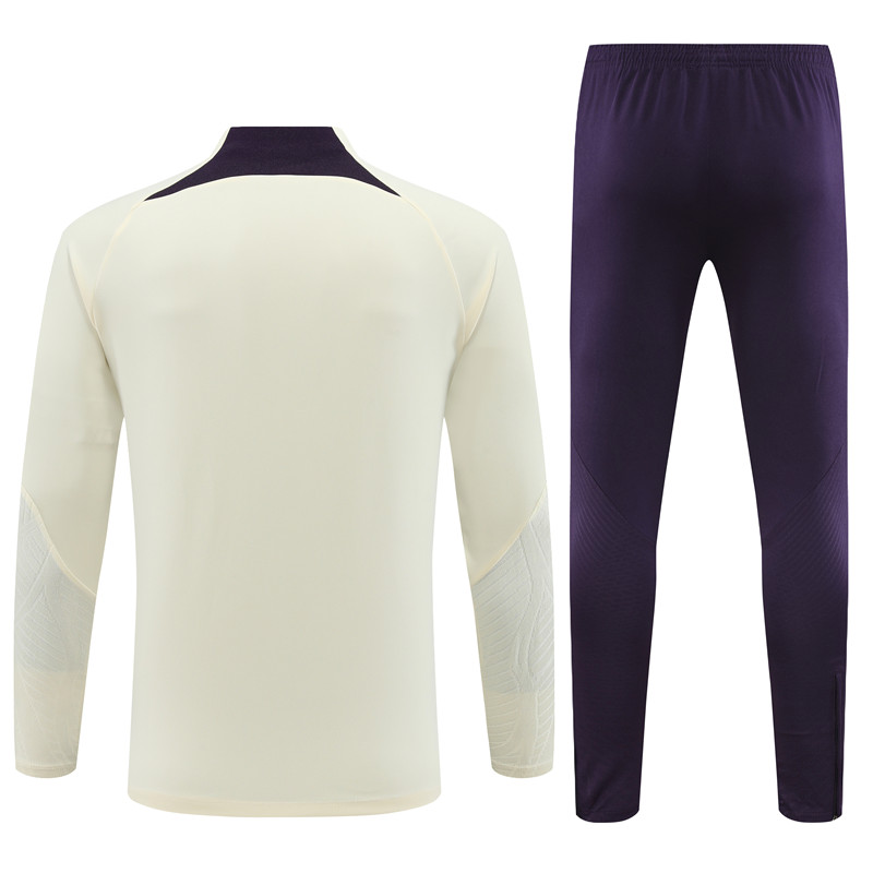 Paris Saint-Germain PSG 23-24 Long Sleeve Training Set -Creamy White - ManixJersey