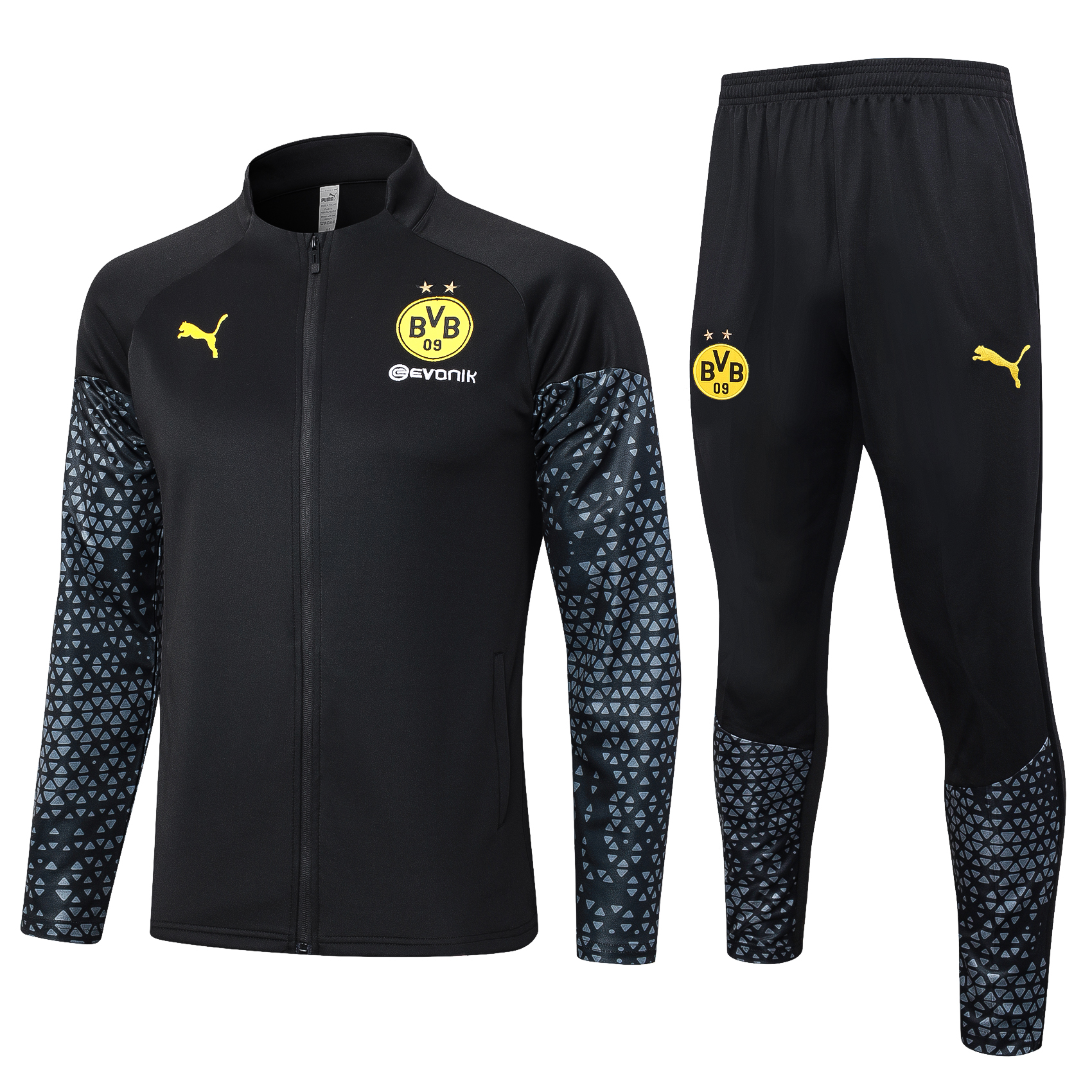 Dortmund 23-24 Jacket Training Tracksuit - Black - ManixJersey