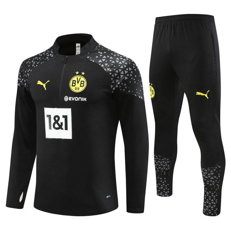 Dortmund 23-24 Long Sleeve Training Set -Black - ManixJersey