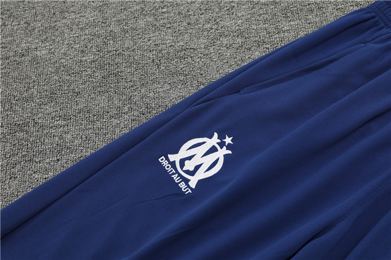 Marseille 23-24 Kids Long Sleeve Training Set Blue and White - ManixJersey