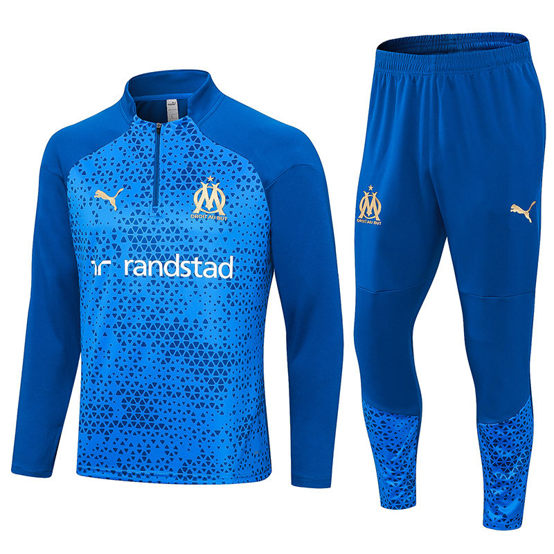 Marseille 23-24 Long Sleeve Training Set -Blue - ManixJersey