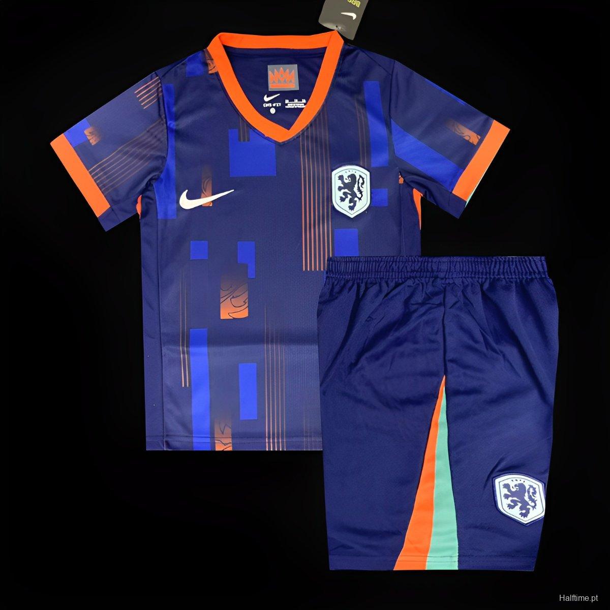 Netherlands 2024 Away Stadium Kids Kit - ManixJersey