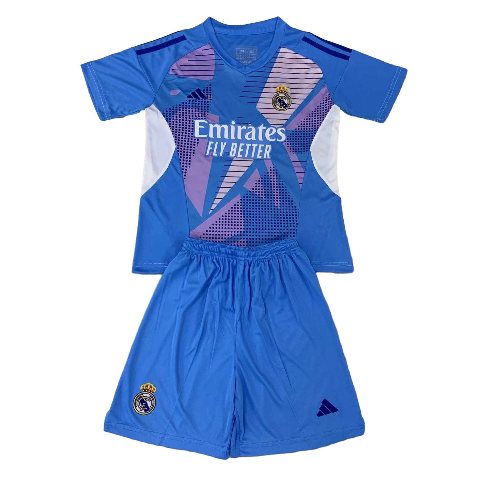 Real Madrid 24-25 Goalkeeper Kids Kit - Lake Blue - ManixJersey