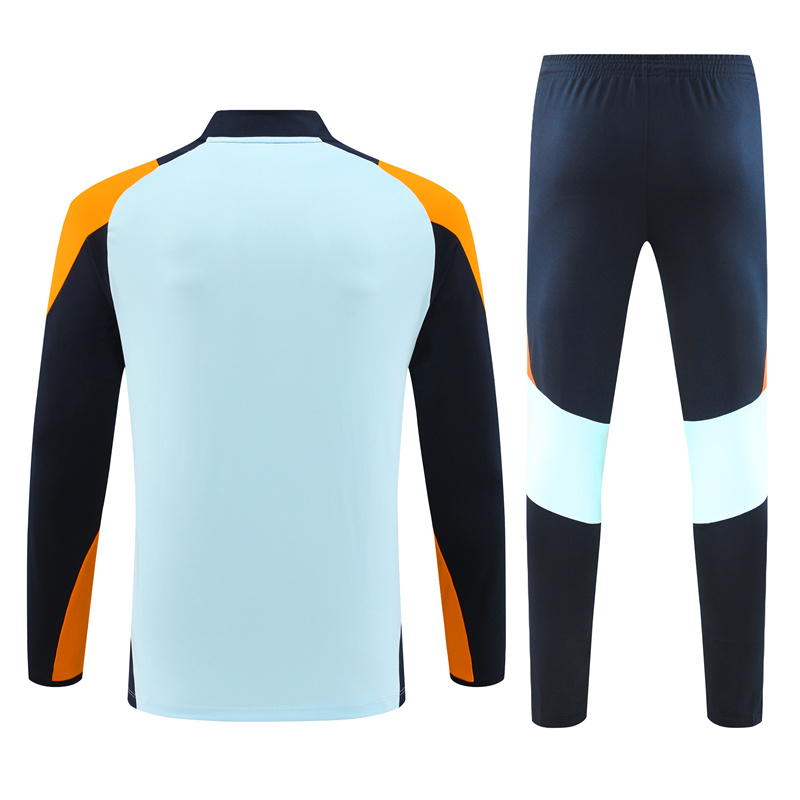 Real Madrid 24-25 Long Sleeve Training Set - Blue & Orange - ManixJersey