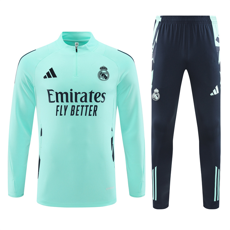 Real Madrid 24-25 Long Sleeve Training Set - Light Green - ManixJersey