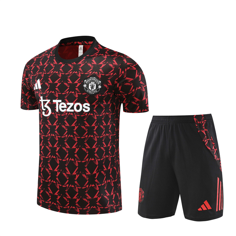 Manchester United 24-25 Short-Sleeve Training Set - Red - ManixJersey