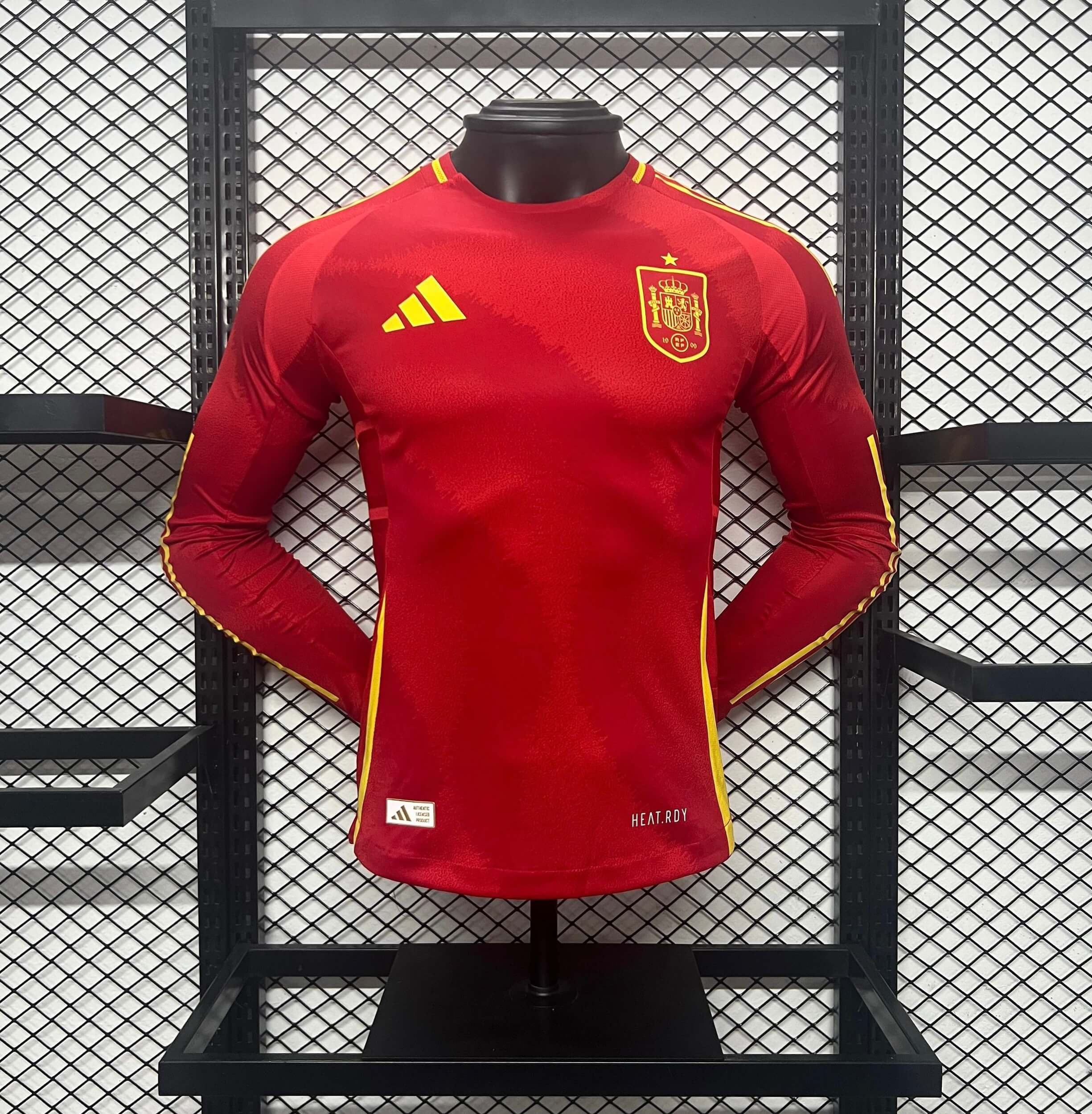 Spain 2024 Home Stadium Long Sleeve Jersey - Player Version - ManixJersey