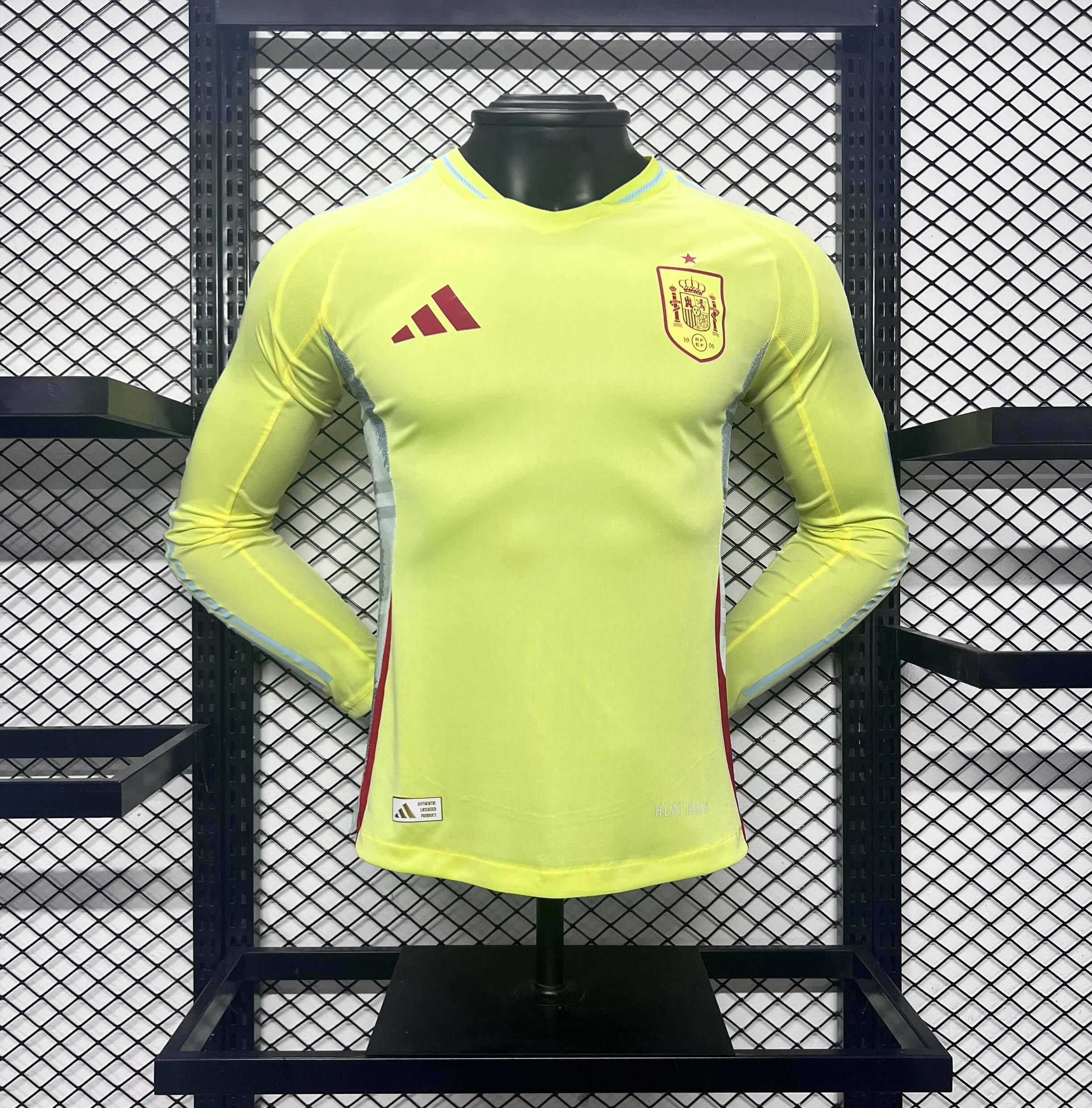 Spain 2024 Away Long Sleeve Jersey - Player Version - ManixJersey