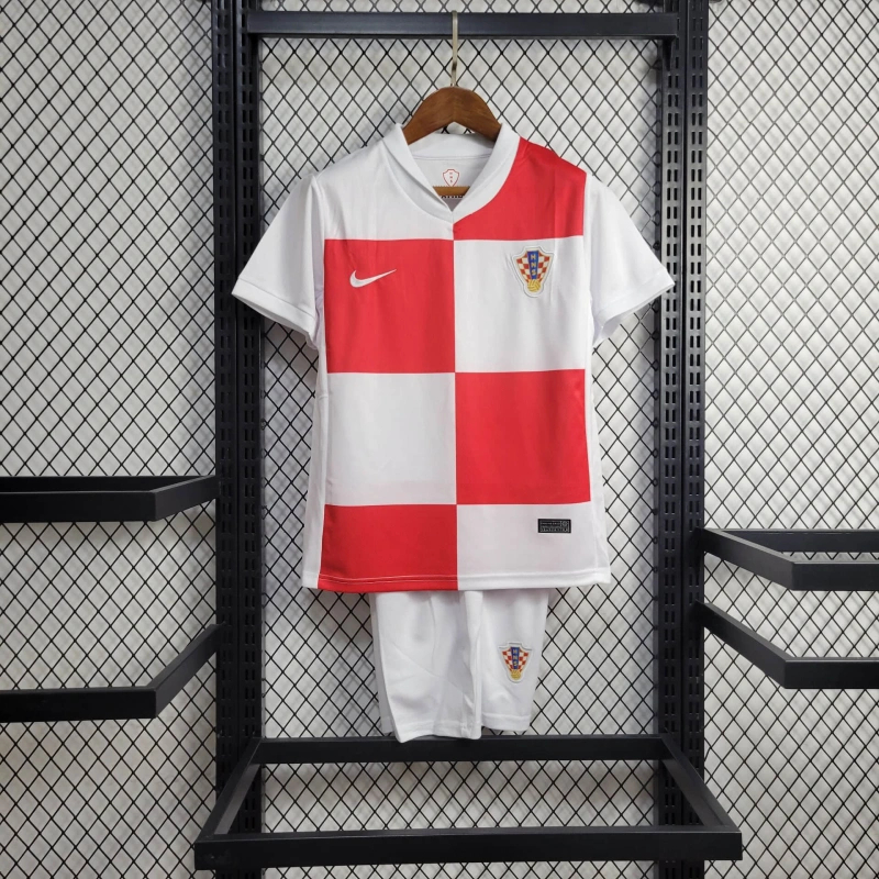 Croatia 2024 Home Stadium Kids Kit - ManixJersey