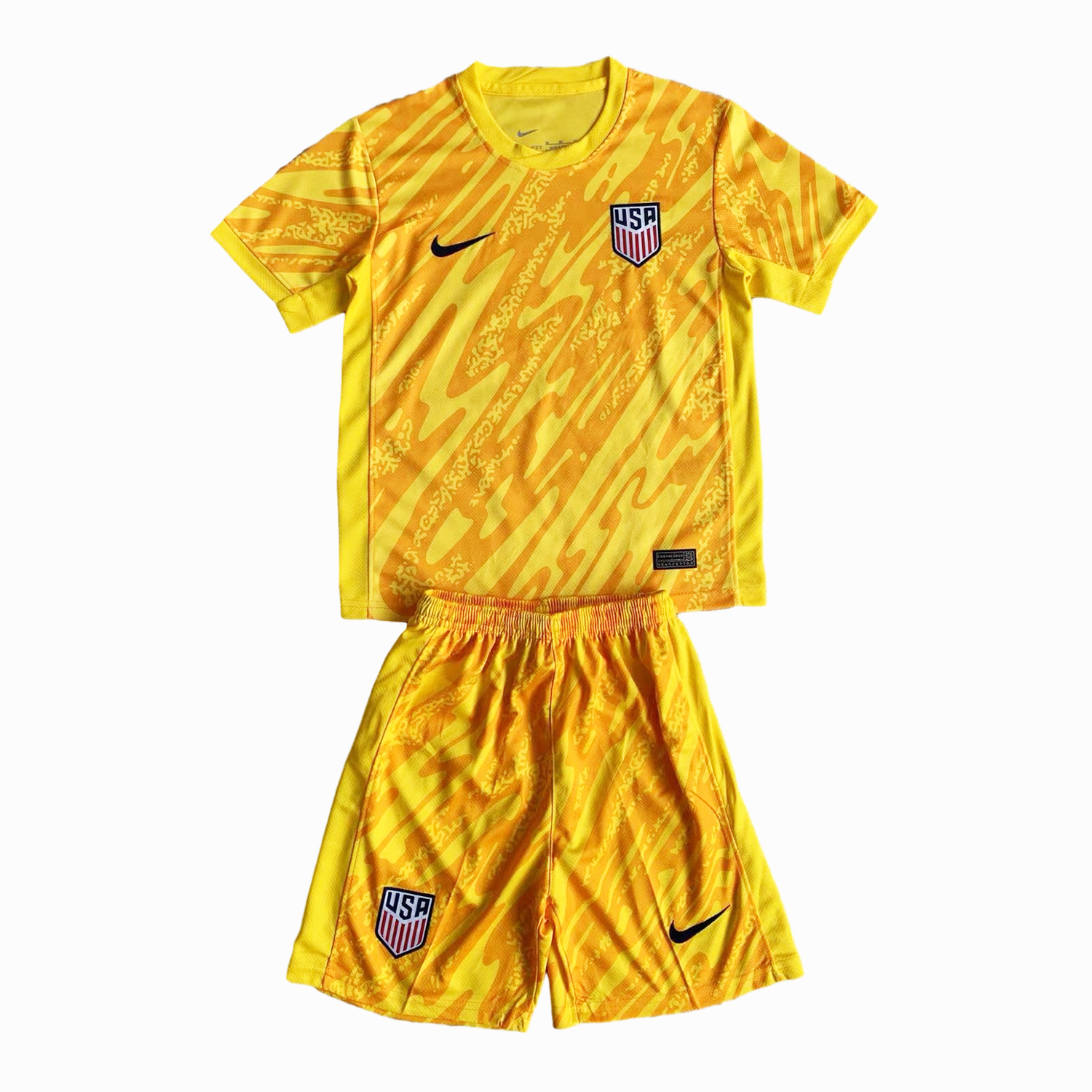 United States USA 2024 Goalkeeper Kids Kit - Yellow - ManixJersey