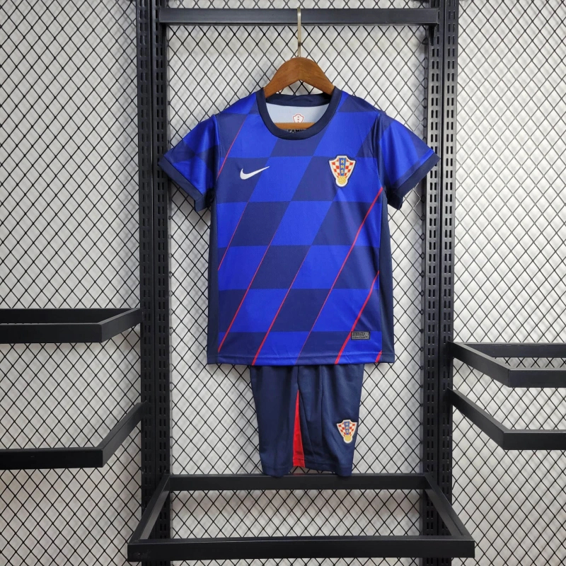 Croatia 2024 Away Stadium Kids Kit - ManixJersey