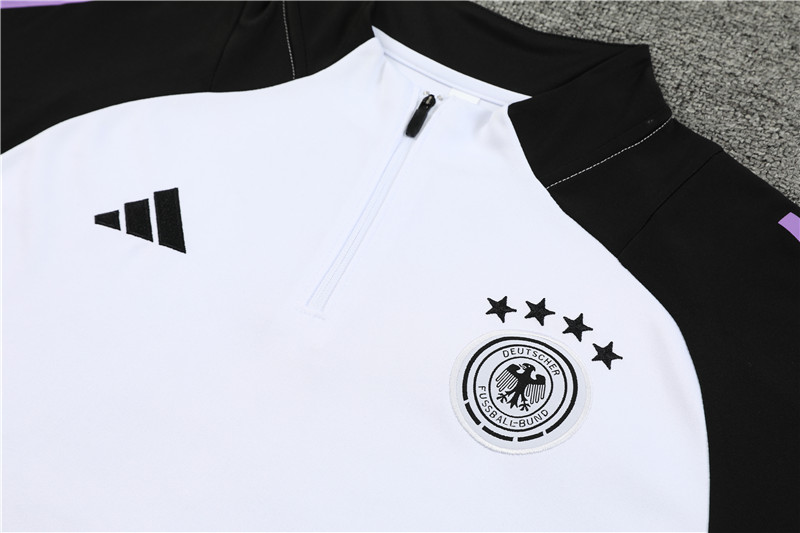 Germany 2024 Long Sleeve Training Set - White With Black - ManixJersey