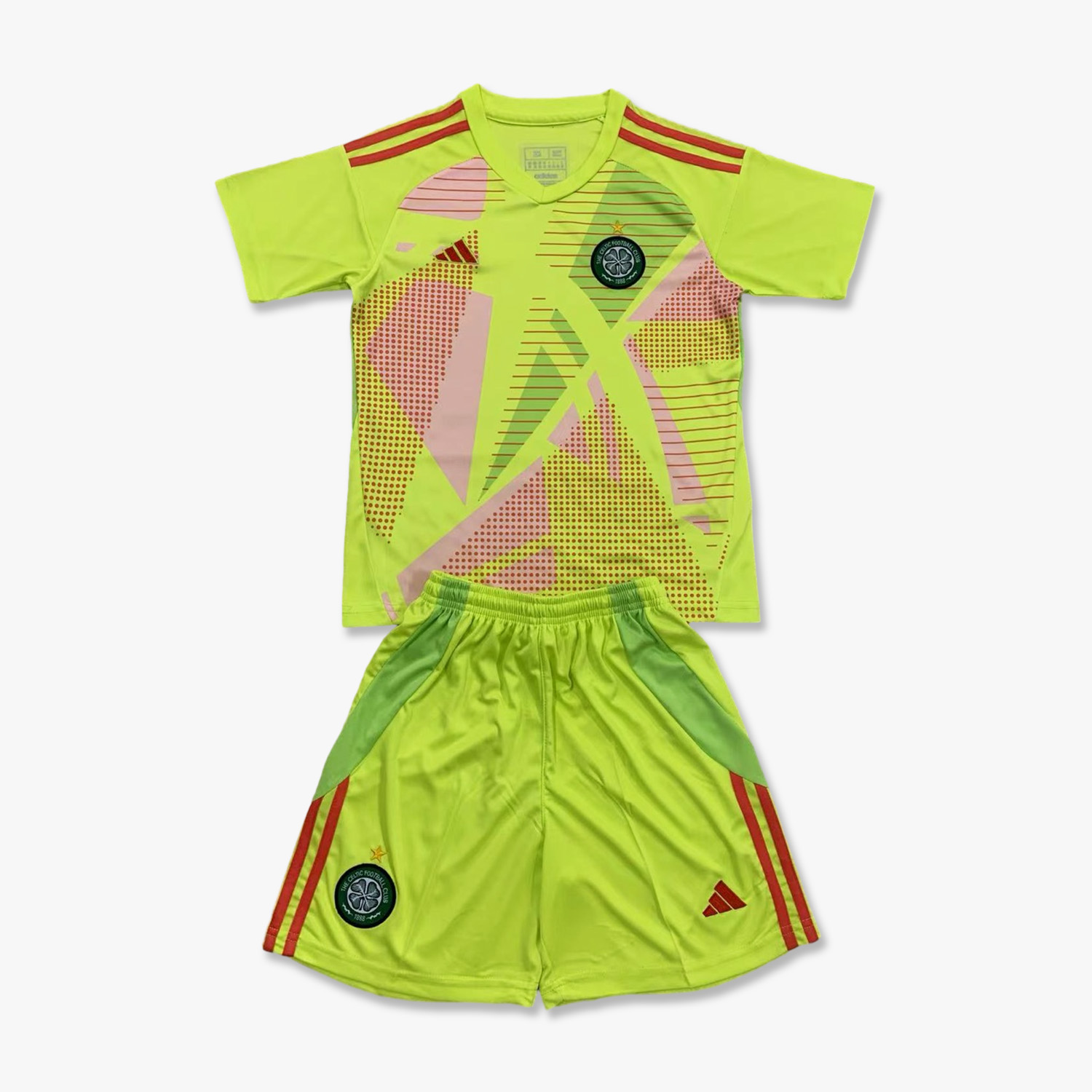 Celtic 24-25 Green Goalkeeper Kids Kit - ManixJersey