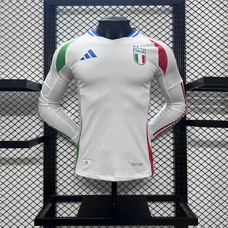 Italy 2024 Away Stadium Long Sleeve Jersey - Player Version - ManixJersey