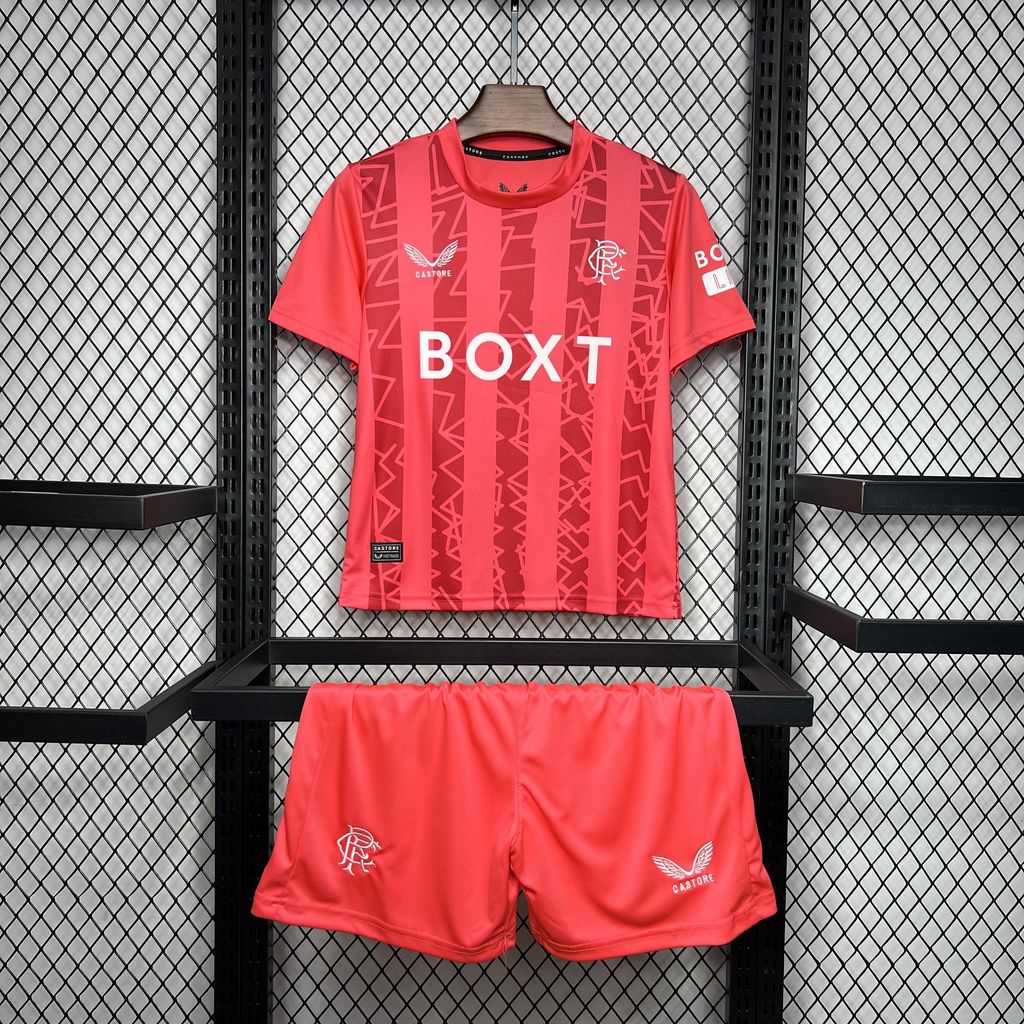 Glasgow Rangers 24-25 Red Goalkeeper Kids Kit - ManixJersey