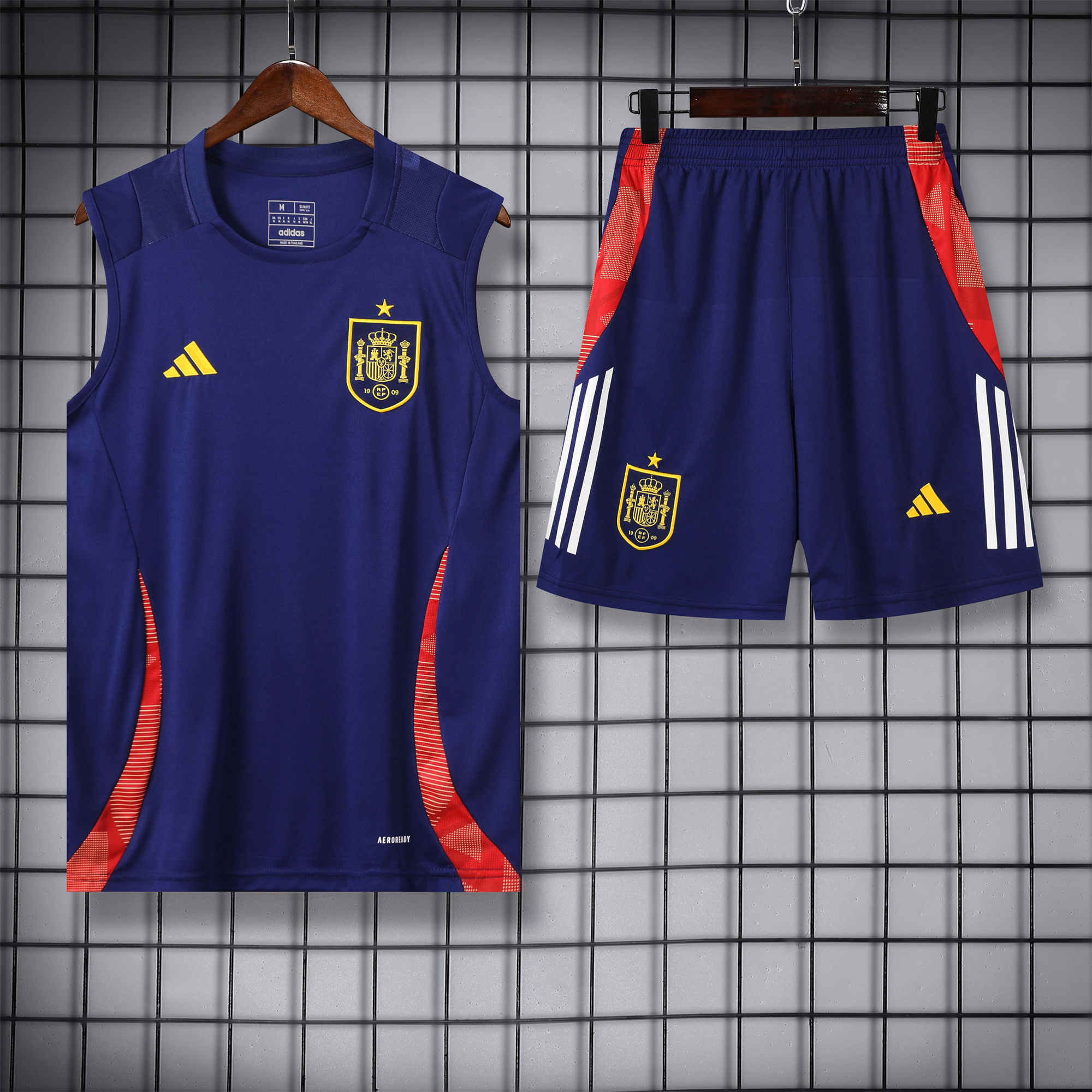 Spain 24-25 Vest Training Set - Deep Blue - ManixJersey