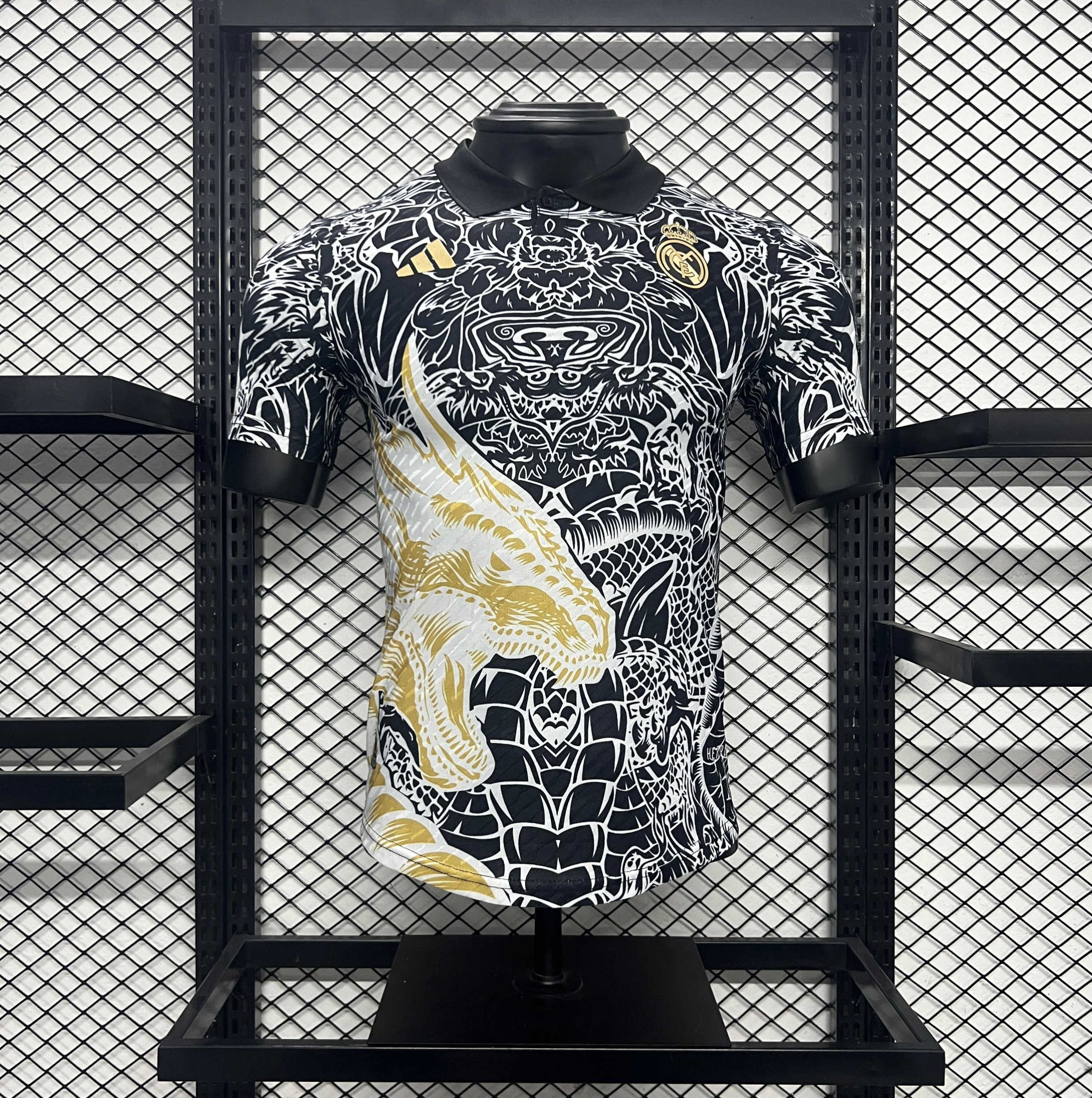 Real Madrid 24-25 White Dragon Special Edition Black Jersey - Player Version - ManixJersey