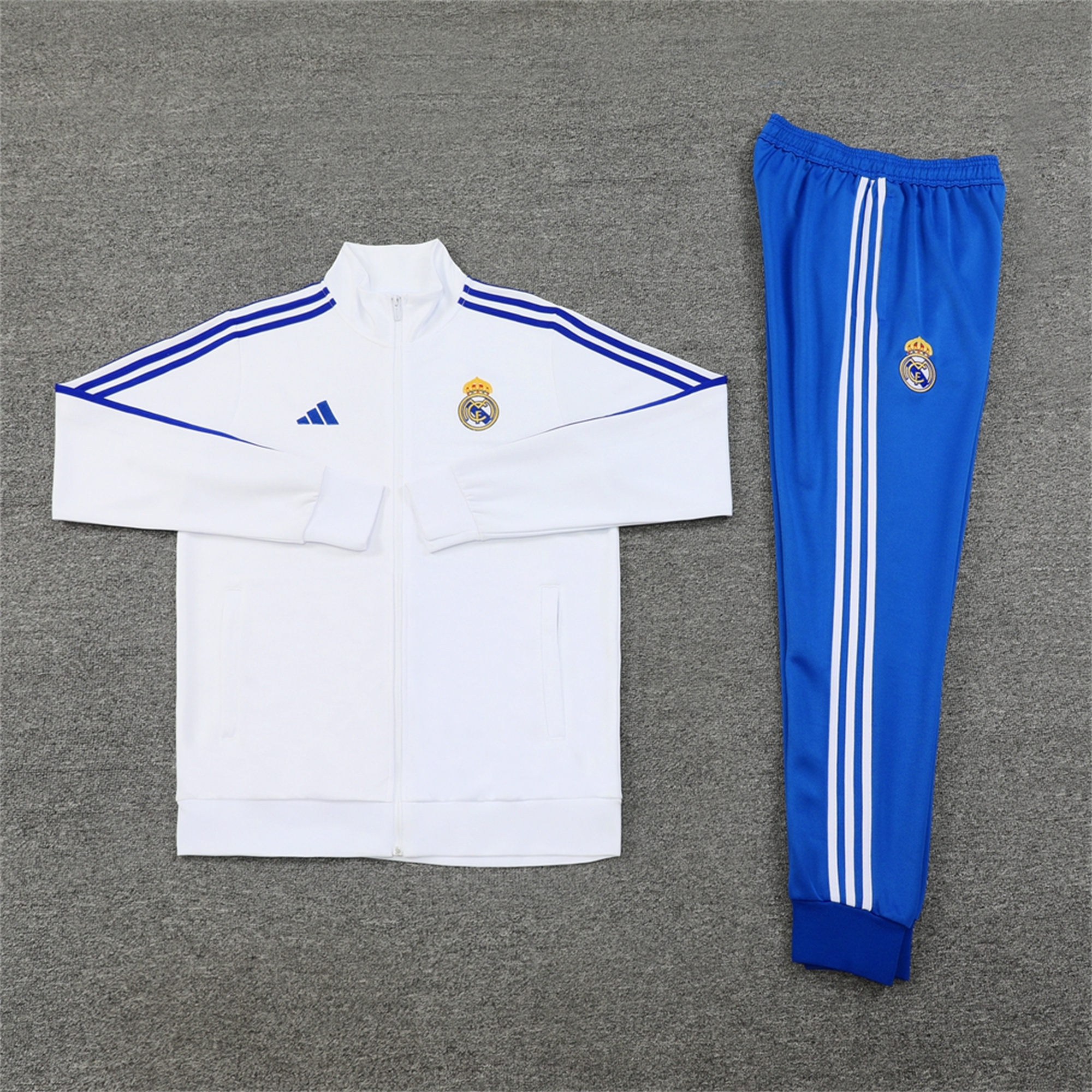 Real Madrid 24-25 Jacket Training Tracksuit - Blue & White - ManixJersey