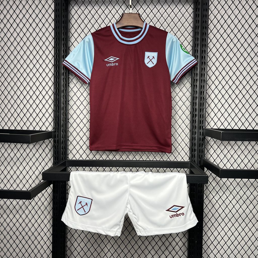 West Ham United 24-25 Home Stadium Kids Kit - ManixJersey