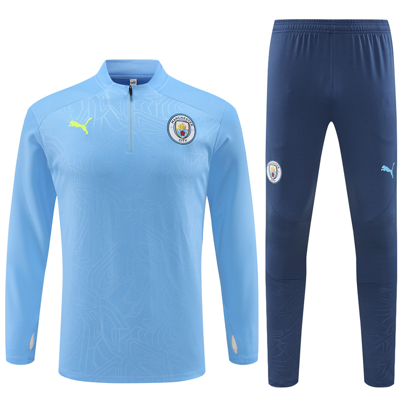 Manchester City 24-25 Long Sleeve Training Set - Light Blue - ManixJersey