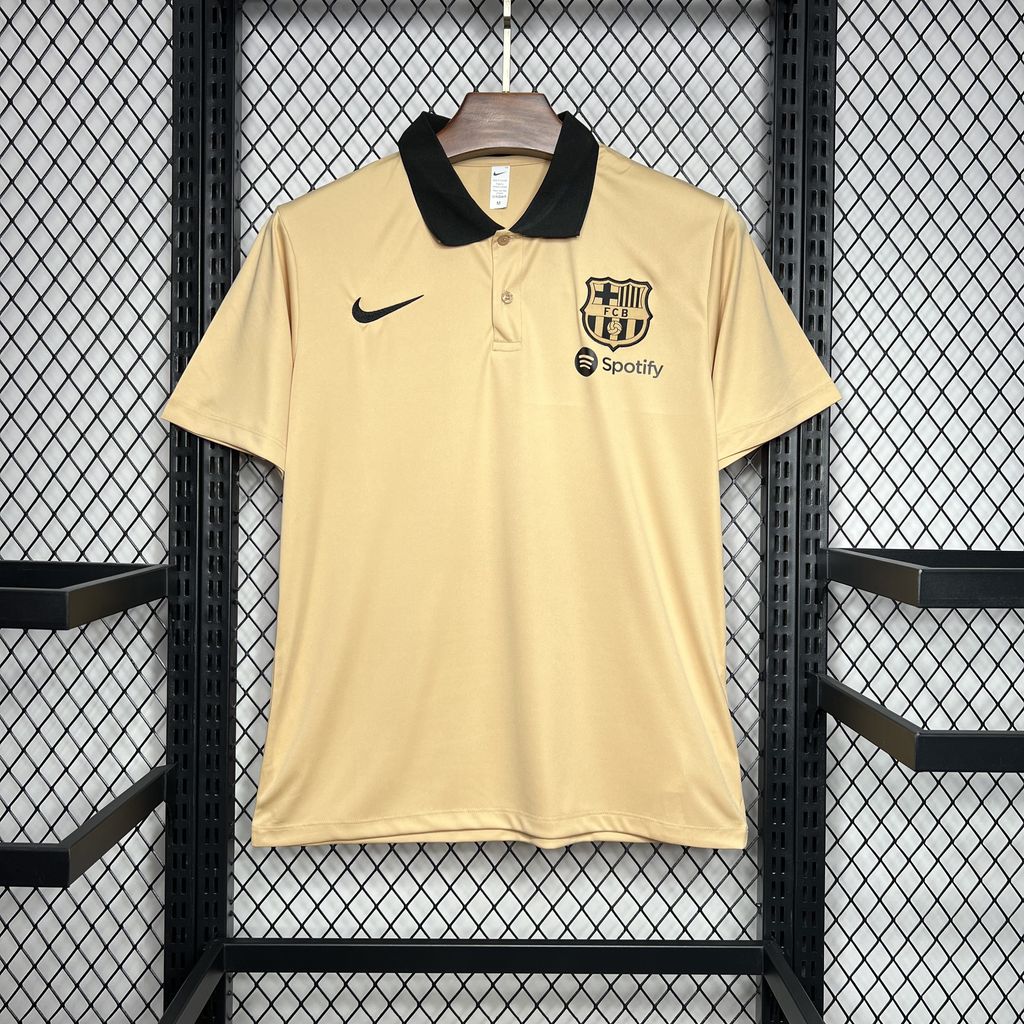 B.A.R.S.A 24-25 Gold Polo Shirt - Fans Version - ManixJersey