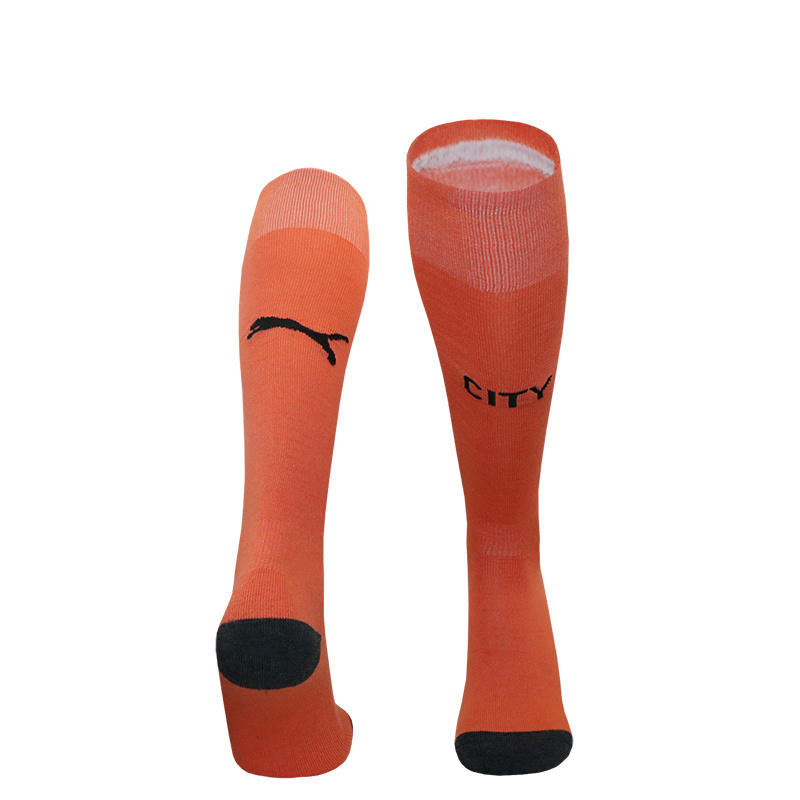 Manchester City 24-25 Goalkeeper GK Socks - Orange - ManixJersey