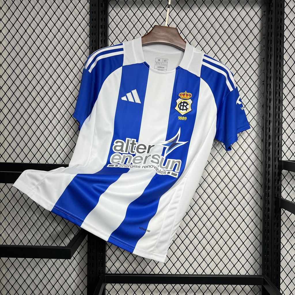 Real Club Recreativo de Huelva 24-25 Home Stadium Jersey - Fans Version - ManixJersey
