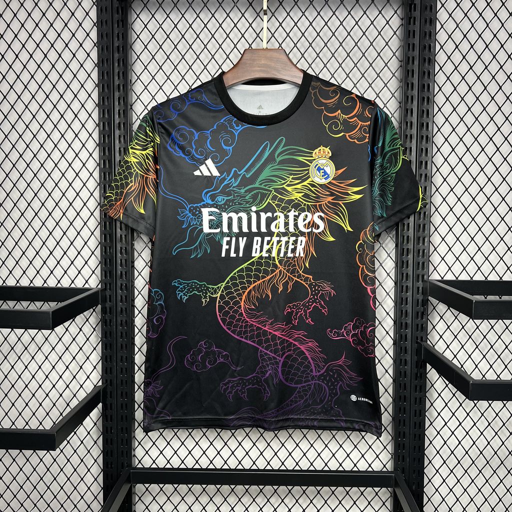 Real Madrid 24-25 Black Colorful Dragon Speical Jersey - Fans Version - ManixJersey