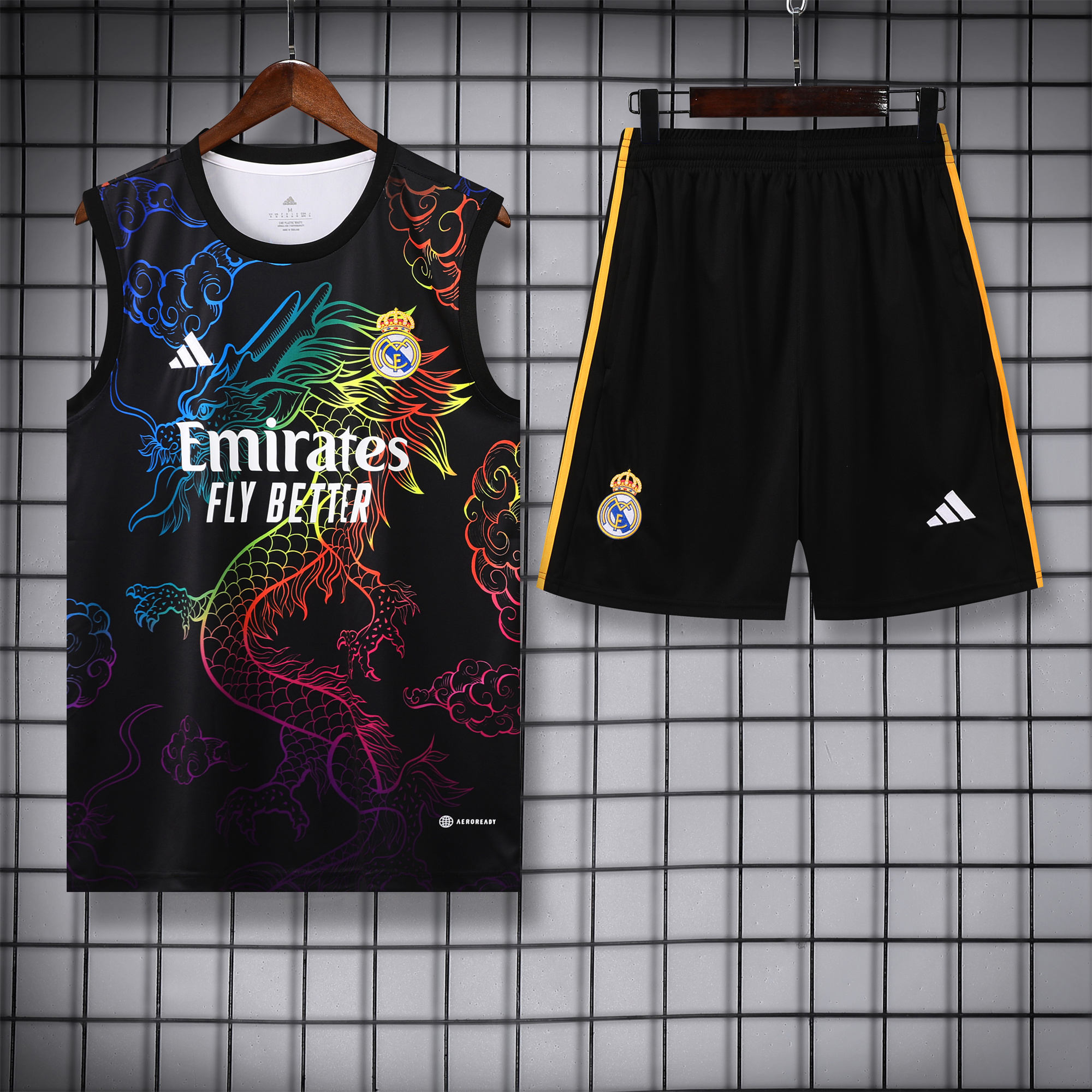 Real Madrid 24-25 Vest Training Set - Black Dragon - ManixJersey