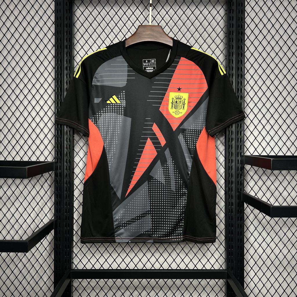 Spain 2024 Black Goalkeeper Jersey - Fans Version - ManixJersey