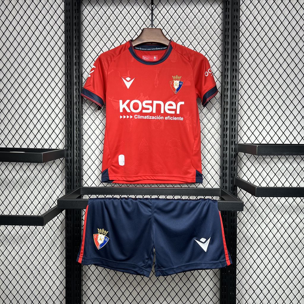 Osasuna 24-25 Home Stadium Kids Kit - ManixJersey