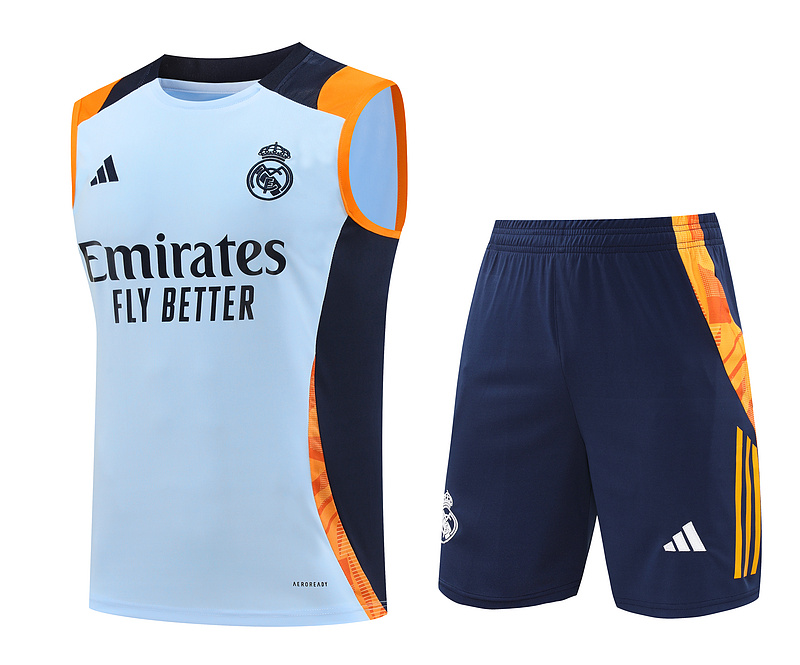 Real Madrid 24-25 Vest Training Set - Light Blue - ManixJersey